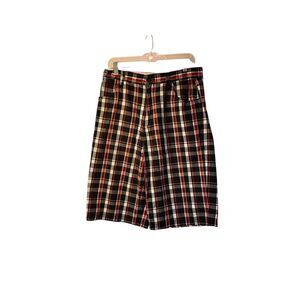 Vintage Footlocker Private Label Men’s Plaid 100%  Cotton Shorts Size 32